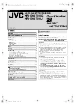 Preview for 1 page of JVC HR-S6970AA Instructions Manual