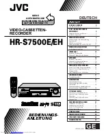 Preview for 1 page of JVC HR-S7500E (German) Bedienungsanleitung