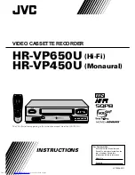 JVC HR-VP450U Instructions Manual preview