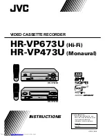 JVC HR-VP473U Instructions Manual preview