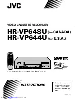 Preview for 1 page of JVC HR-VP644U Instructions Manual