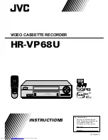 Preview for 1 page of JVC HR-VP68U Instructions Manual