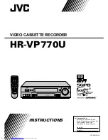 Preview for 1 page of JVC HR-VP770U Instructions Manual