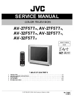 Preview for 1 page of JVC I'Art AV-27F577 Service Manual