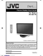 Предварительный просмотр 1 страницы JVC I'Art Palette PD-42X776 User Manual