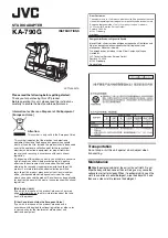 Предварительный просмотр 1 страницы JVC KA-790G Instructions