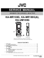 Preview for 1 page of JVC KA-MR100G Service Manual