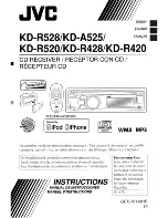 JVC KD-A525 Instructions Manual предпросмотр