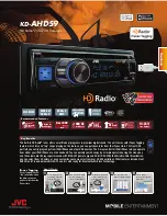 JVC KD-AHD59 - Radio / HD Specifications предпросмотр