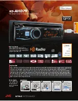 Предварительный просмотр 1 страницы JVC KD-AHD79 Specifications