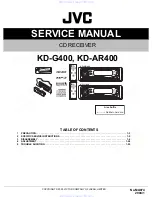 Предварительный просмотр 1 страницы JVC KD-AR400 Service Manual