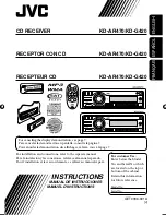 JVC KD-AR470 - Radio / CD Instructions Manual preview