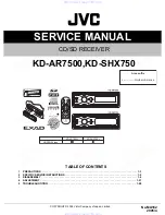 Предварительный просмотр 1 страницы JVC KD-AR7500 - Radio / CD Service Manual