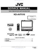 JVC KD-AV7010 - DVD Player With LCD Monitor Service Manual предпросмотр