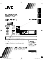 JVC KD AVX1 - DVD Player With LCD Monitor Instructions Manual предпросмотр