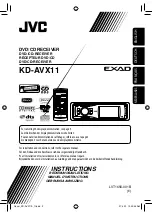 JVC KD-AVX11 - EXAD - DVD Player Instructions Manual предпросмотр