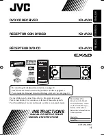 Предварительный просмотр 1 страницы JVC KD-AVX2 - DVD Player With LCD Monitor Instructions Manual