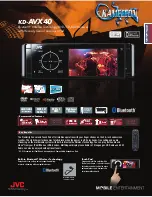 Предварительный просмотр 1 страницы JVC KD-AVX40 - DVD Player With LCD monitor Brochure