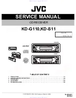 JVC KD-G110 Service Manual предпросмотр