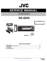 Предварительный просмотр 1 страницы JVC KD-G209 Service Manual