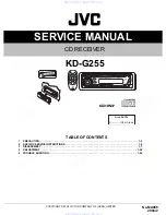 JVC KD-G255 Service Manual предпросмотр