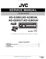 JVC kd-g285u Service Manual preview