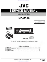 JVC KD-G318 Service Manual предпросмотр