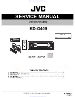 Предварительный просмотр 1 страницы JVC KD-G409 Service Manual