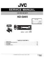 Предварительный просмотр 1 страницы JVC KD-G465 Service Manual