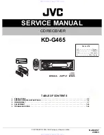 Предварительный просмотр 1 страницы JVC KD-G465 Servise Manual