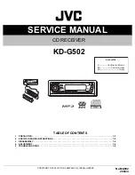 Предварительный просмотр 1 страницы JVC KD-G502 Service Manual