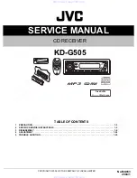 Предварительный просмотр 1 страницы JVC KD-G505 Service Manual