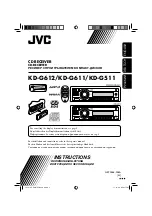 JVC KD-G511 Instructions For Use Manual предпросмотр