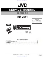 Preview for 1 page of JVC KD-G511 Service Manual