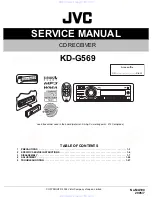 Предварительный просмотр 1 страницы JVC KD-G569 Service Manual