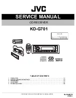 Предварительный просмотр 1 страницы JVC KD-G701 Service Manual