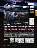 JVC KD-HDR71BT Specification Sheet preview