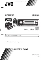 Предварительный просмотр 89 страницы JVC KD PDR50 - Radio / CD Instructions Manual