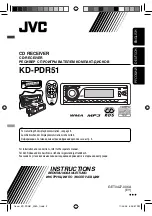 JVC KD-PDR51 Instructions Manual предпросмотр