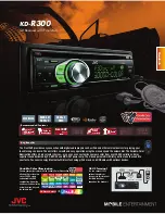 JVC KD-R300 - 30K Color-Illumination Single-DIN CD Receiver Brochure & Specs preview
