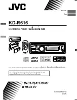 Preview for 1 page of JVC KD-R616 Instructions Manual