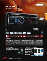 Предварительный просмотр 1 страницы JVC KD-R620 Specification