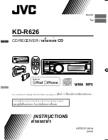 JVC KD-R626 Instructions Manual предпросмотр