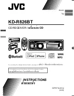 JVC KD-R826BT Instructions Manual предпросмотр