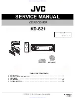 Предварительный просмотр 1 страницы JVC KD-S21 Service Manual