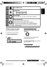 Предварительный просмотр 17 страницы JVC KD-S25 - MP3/WMA/CD Receiver With Remote Instructions Manual