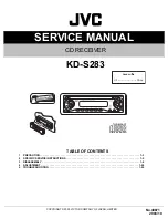 Preview for 1 page of JVC KD-S283 Service Manual