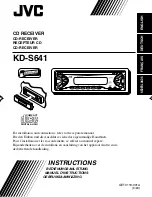 Предварительный просмотр 1 страницы JVC KD-S641 Instructions Manual