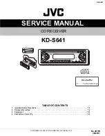 JVC KD-S641 Service Manual preview