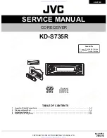 Предварительный просмотр 1 страницы JVC KD-S735R Service Manual